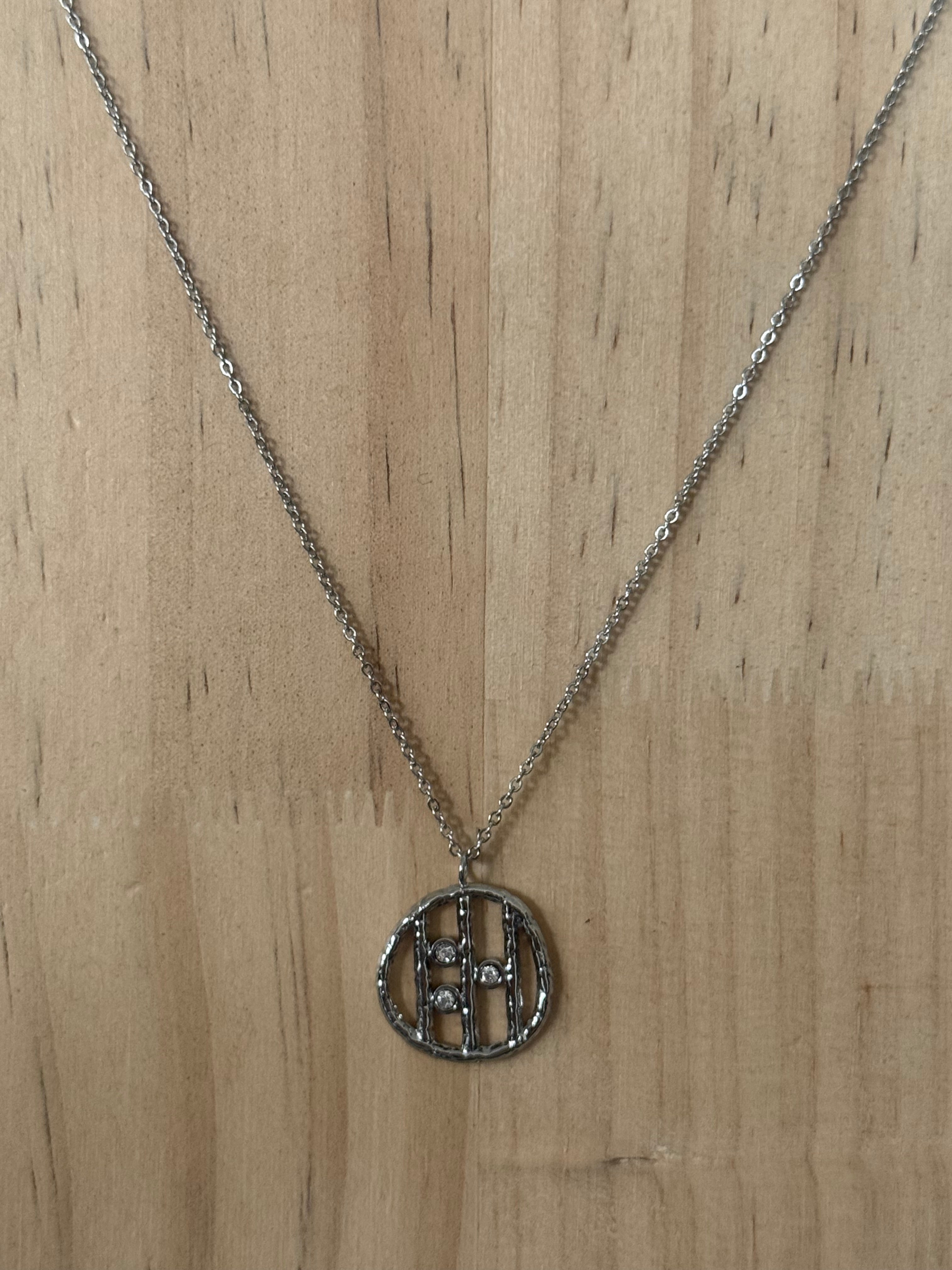 Collier strass MILY acier IKITA
