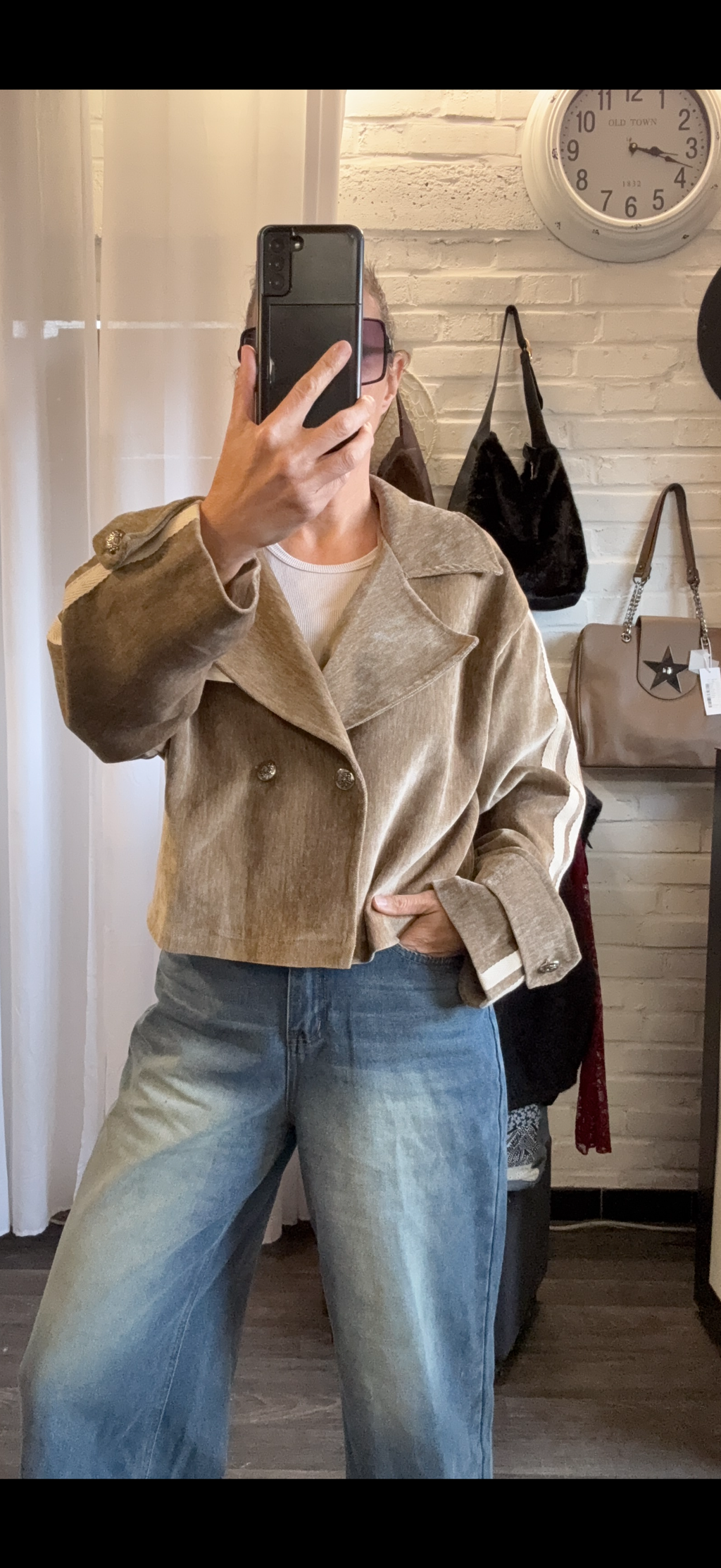 Veste velours  camel ISIS