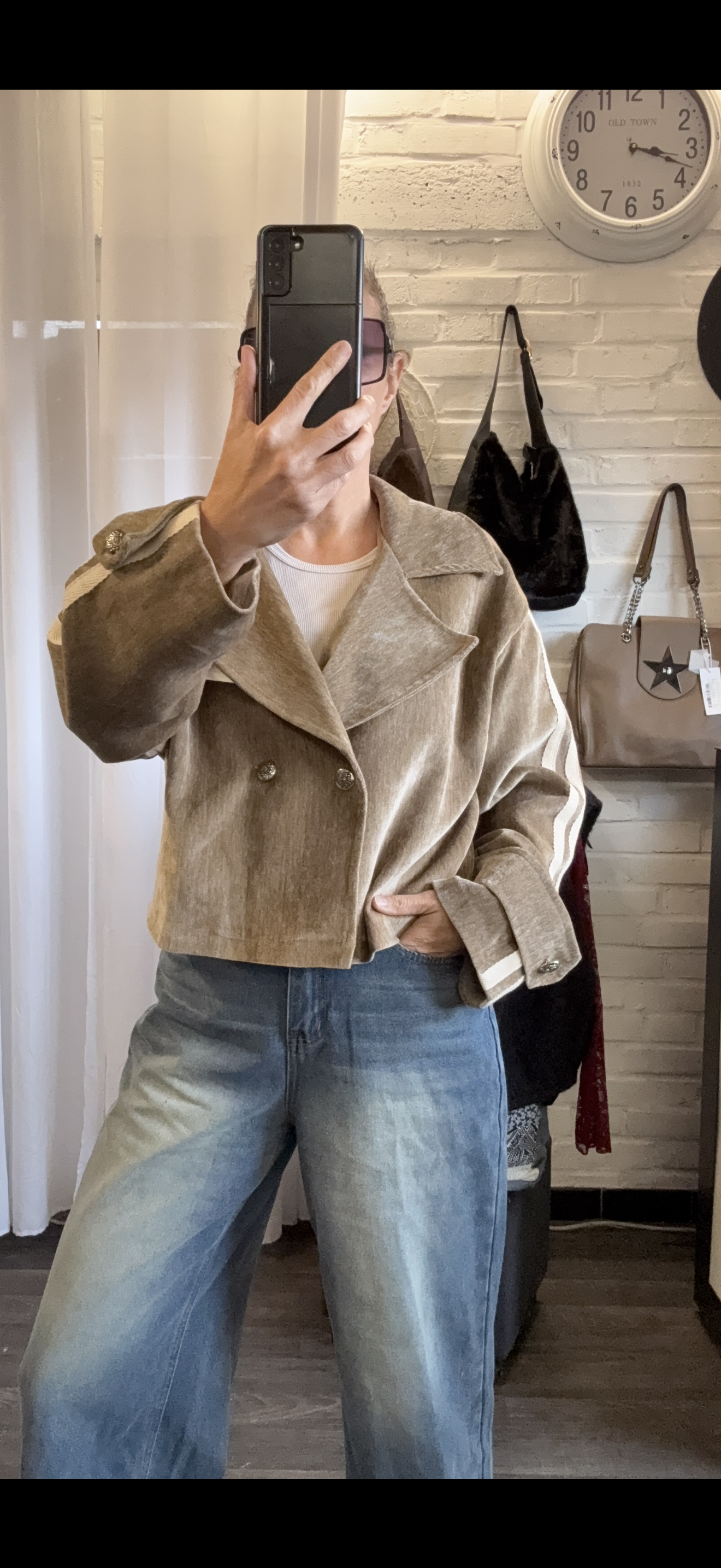 Veste velours  camel ISIS