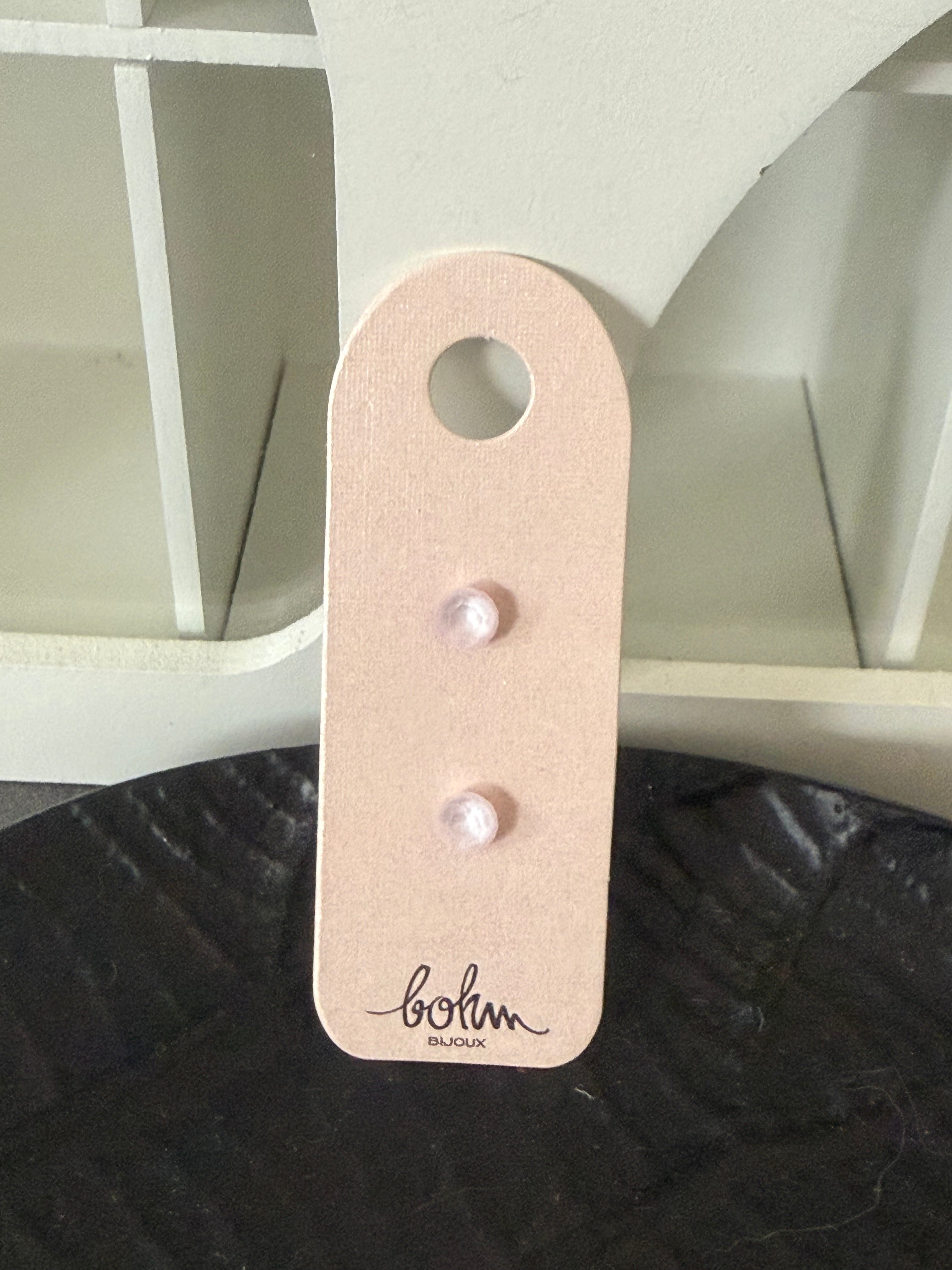 Paire de boucles d’oreilles ALBA rose BOHM