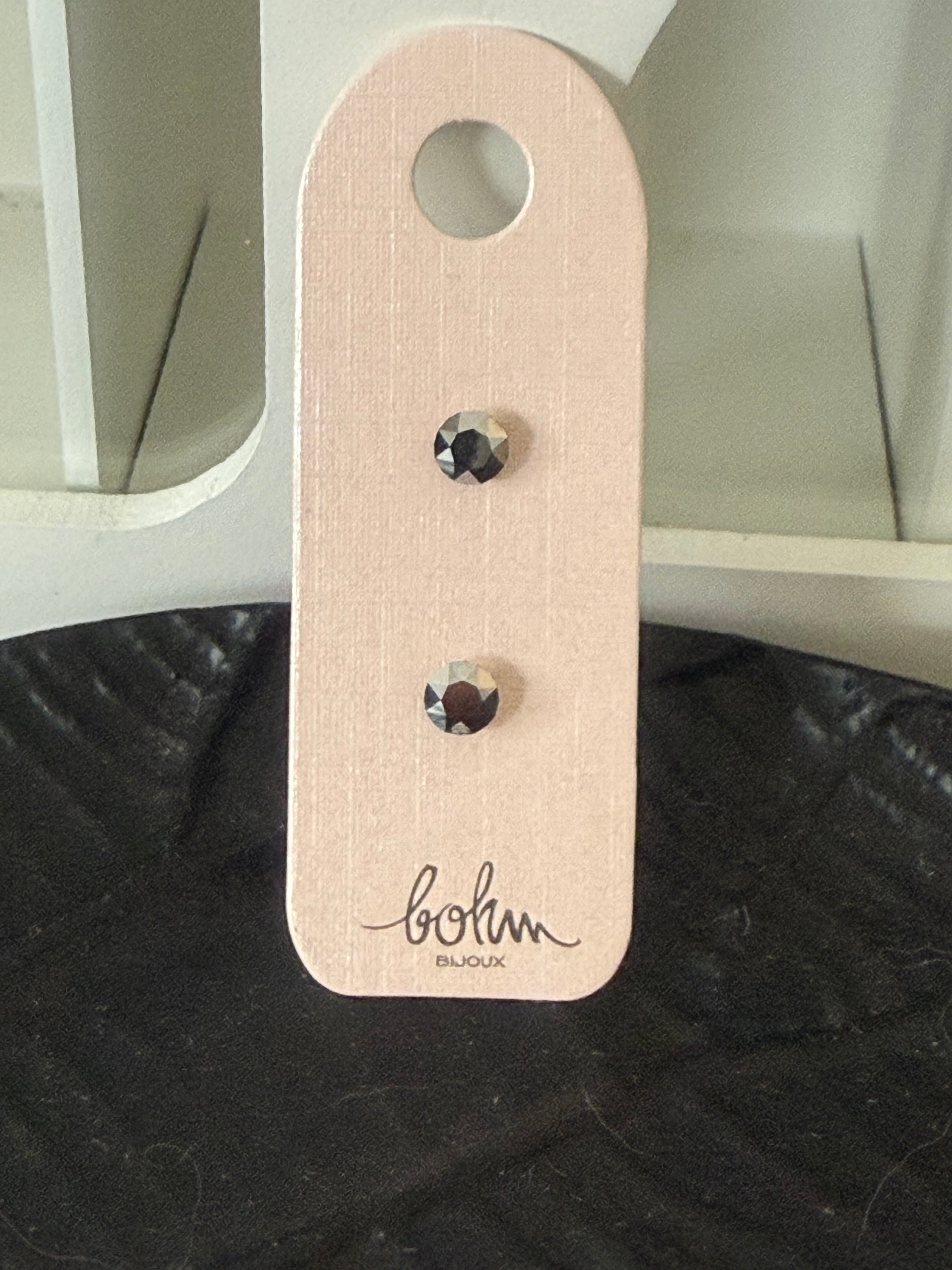 Paire de boucles d’oreilles ALBA gris BOHM