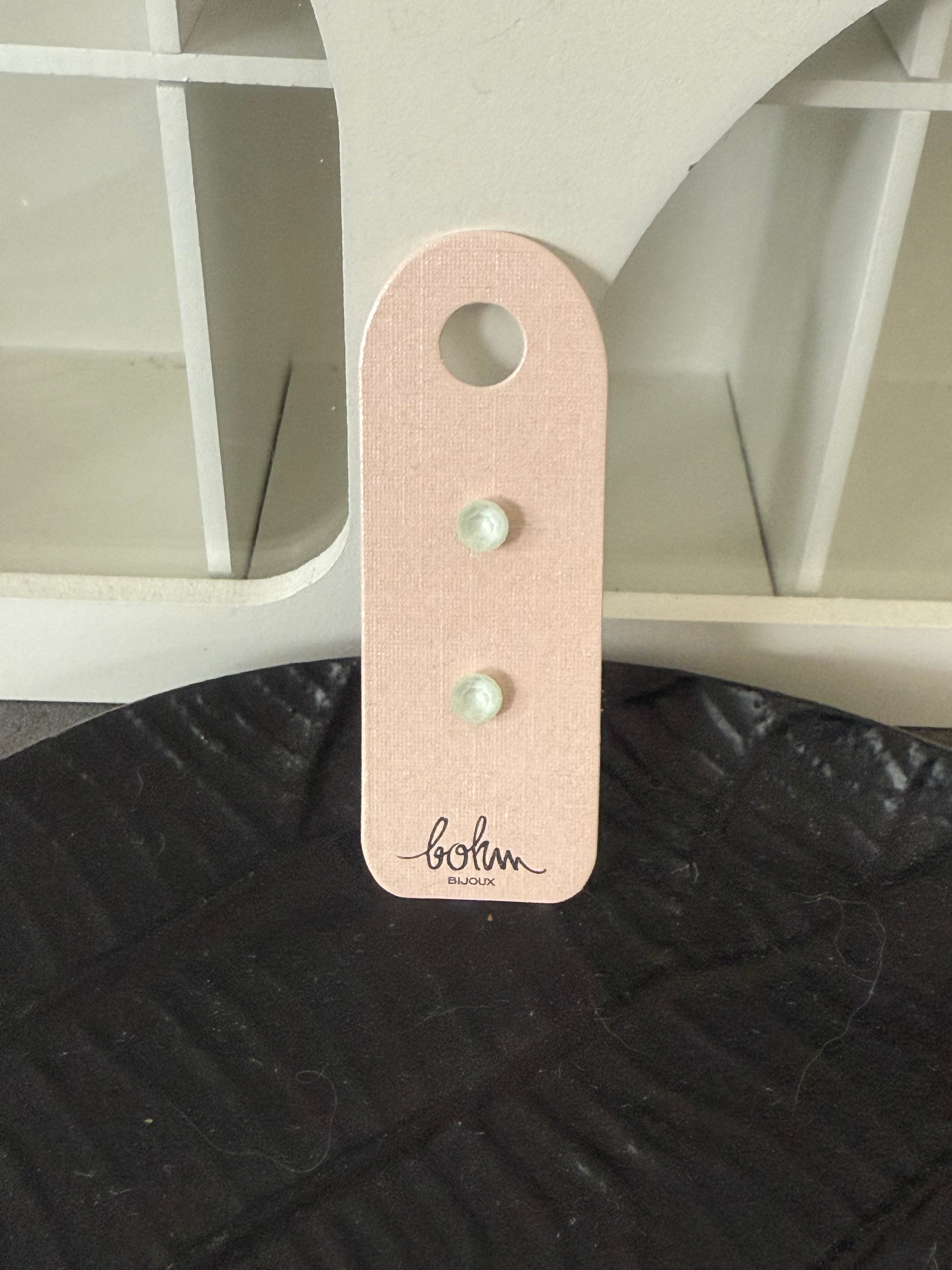 Paire de boucles d’oreille ALBA blanc BOHM