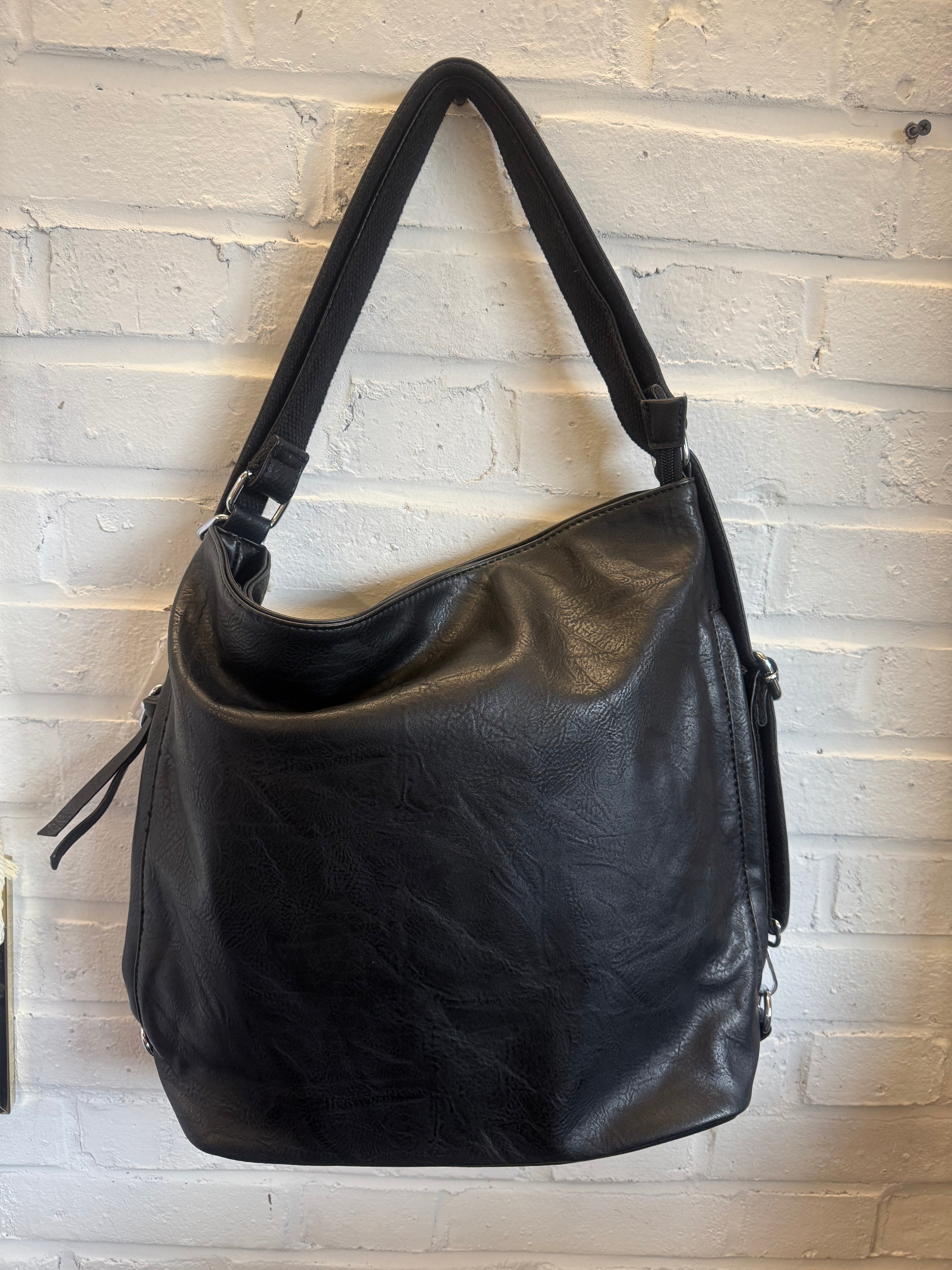 Sac noir double sangle NOEMI