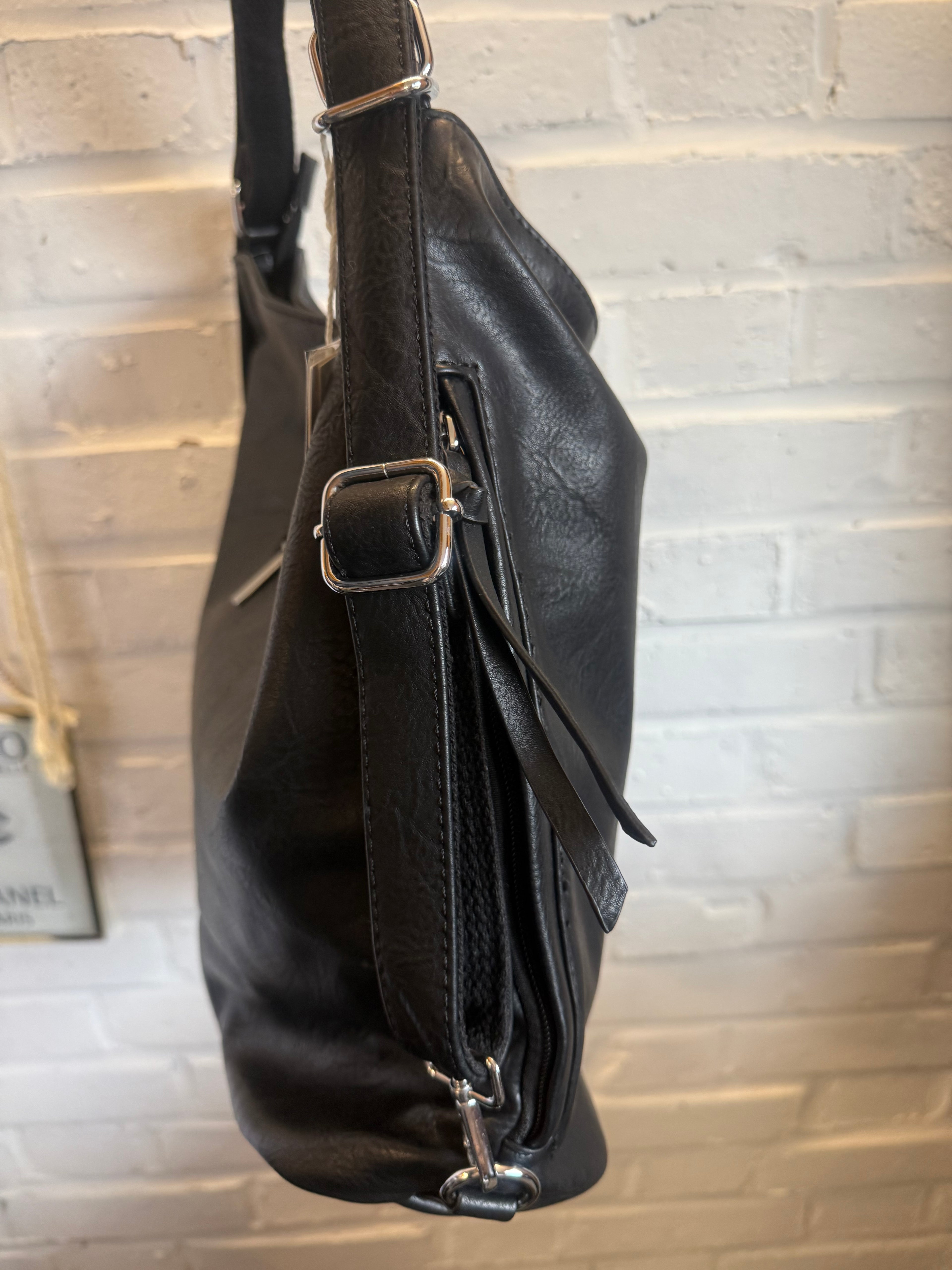 Sac noir double sangle NOEMI