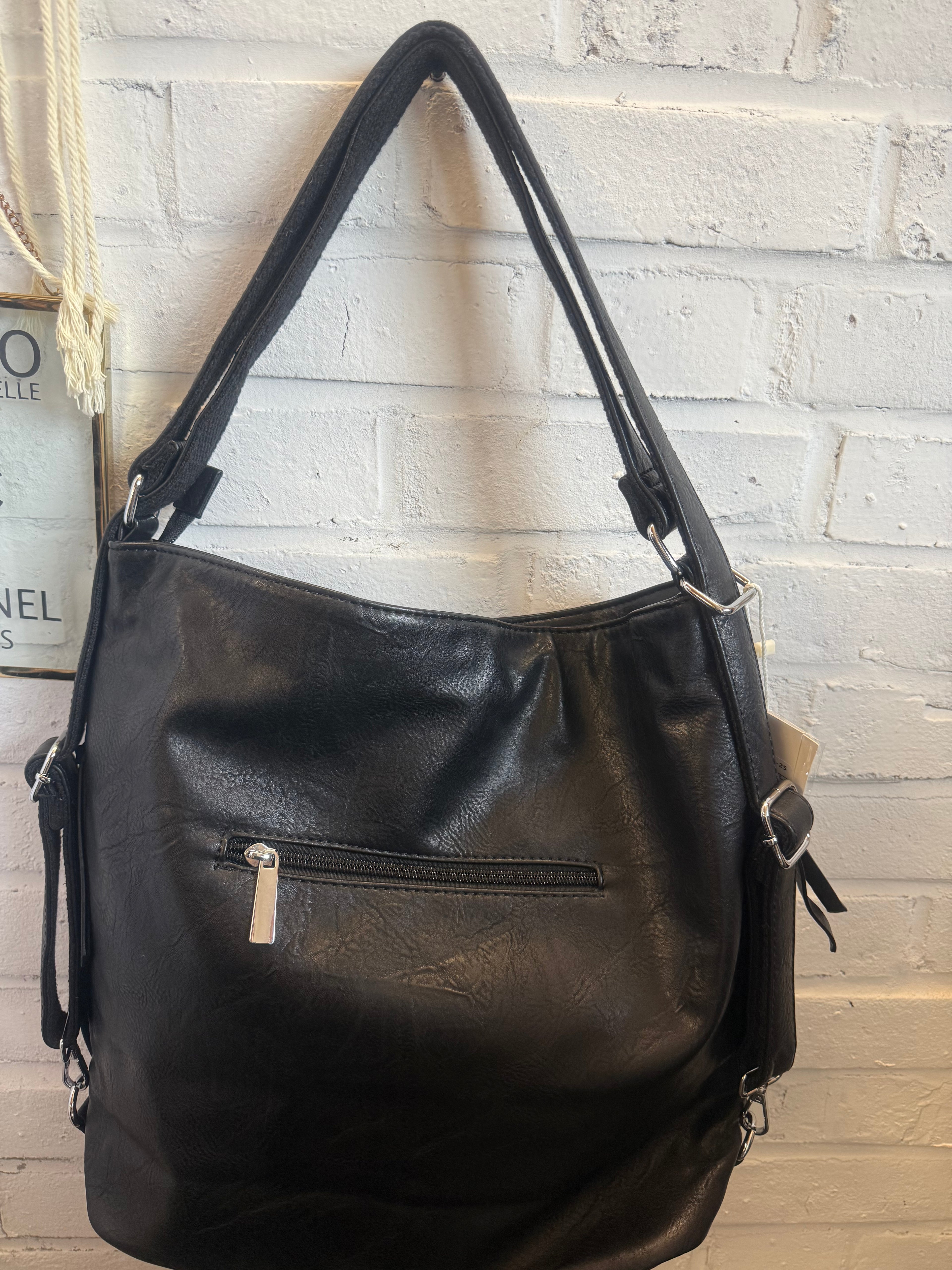 Sac noir double sangle NOEMI