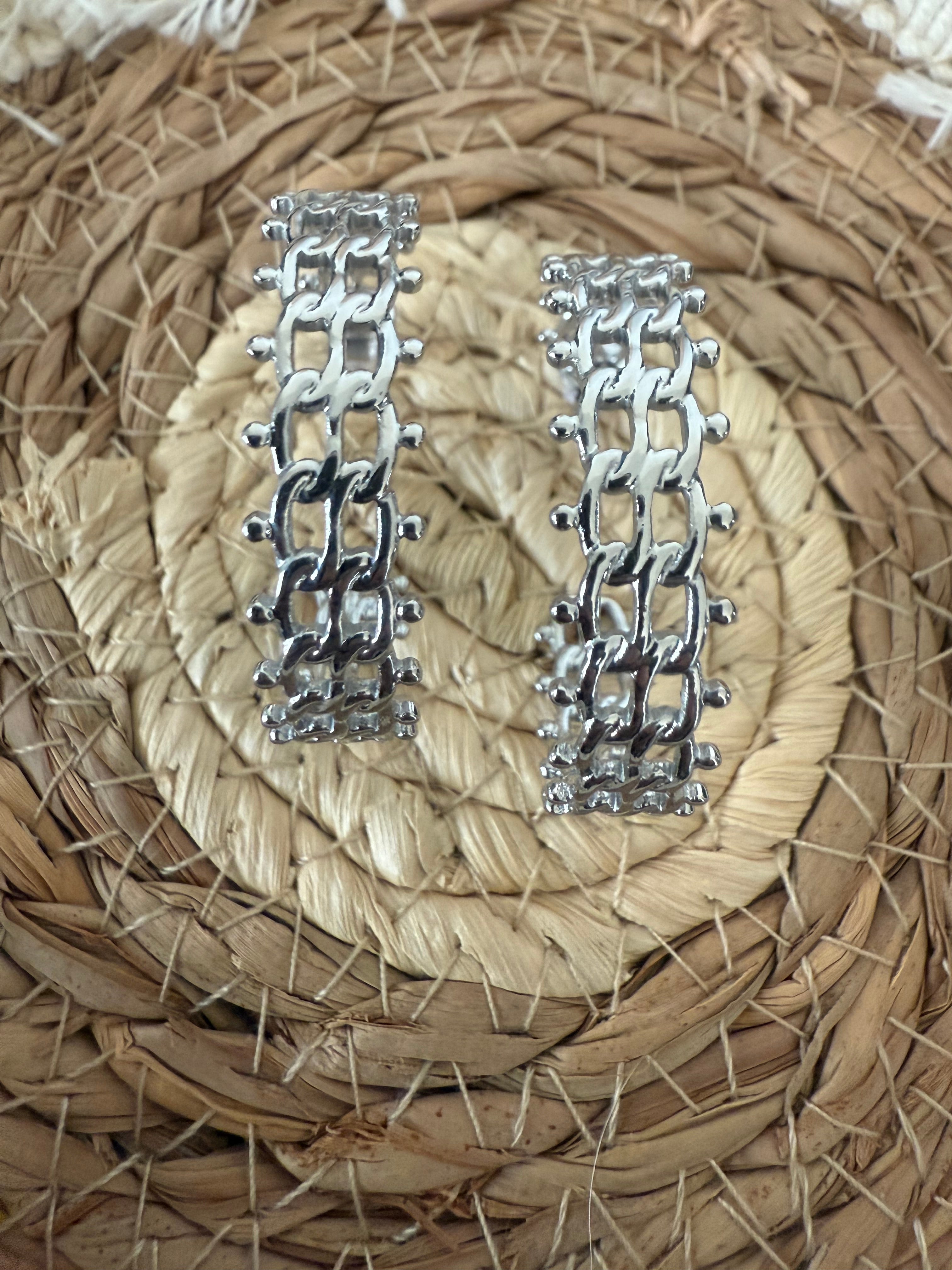 Paire de boucles d’oreilles MYA acier IKITA