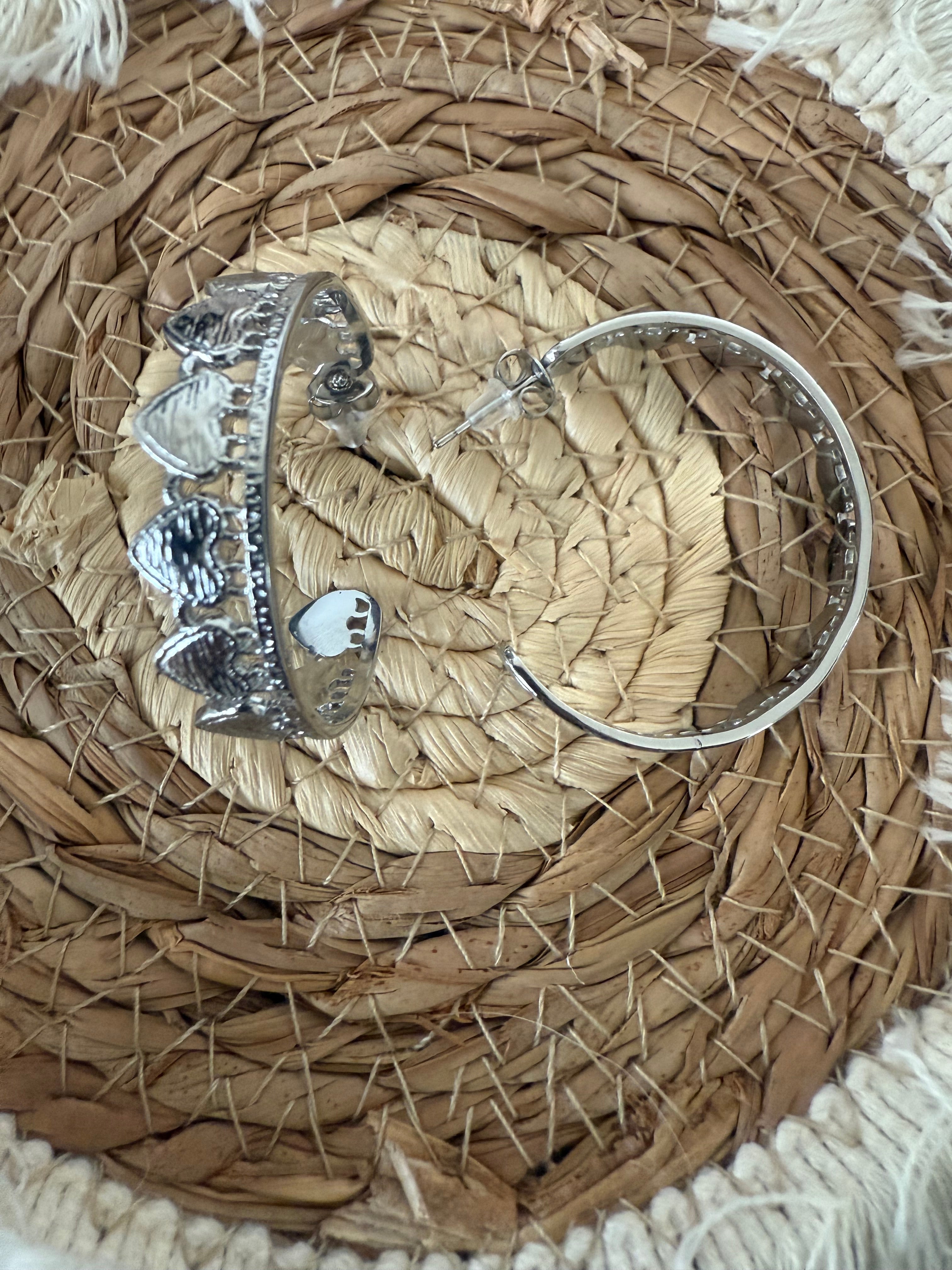 Paire de boucles d oreilles NINA acier IKITA