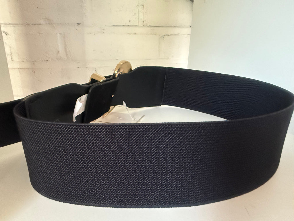 Ceinture élastiqué noir boucle doré FRYA