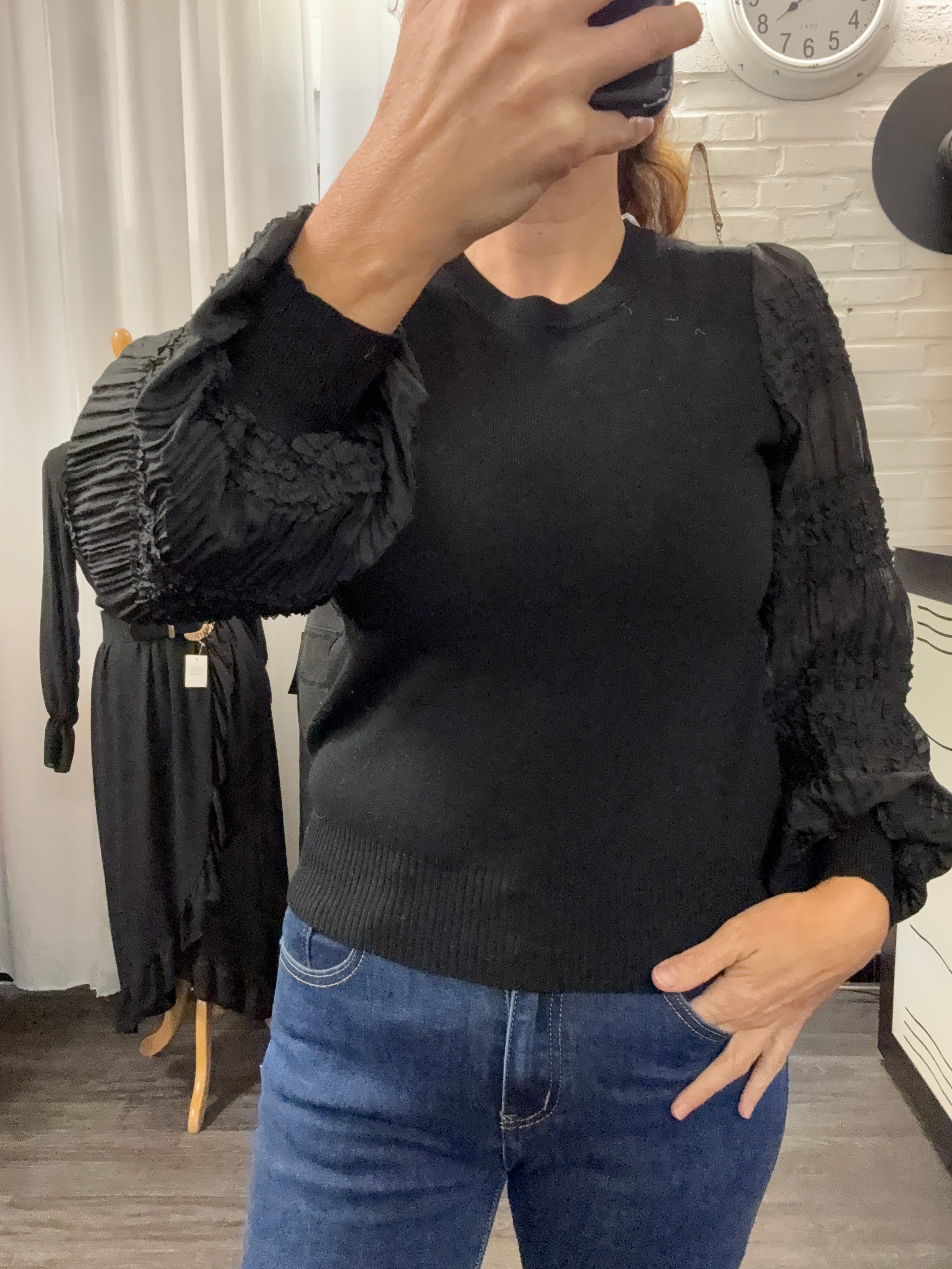 Pull manche bouffante KAYLA