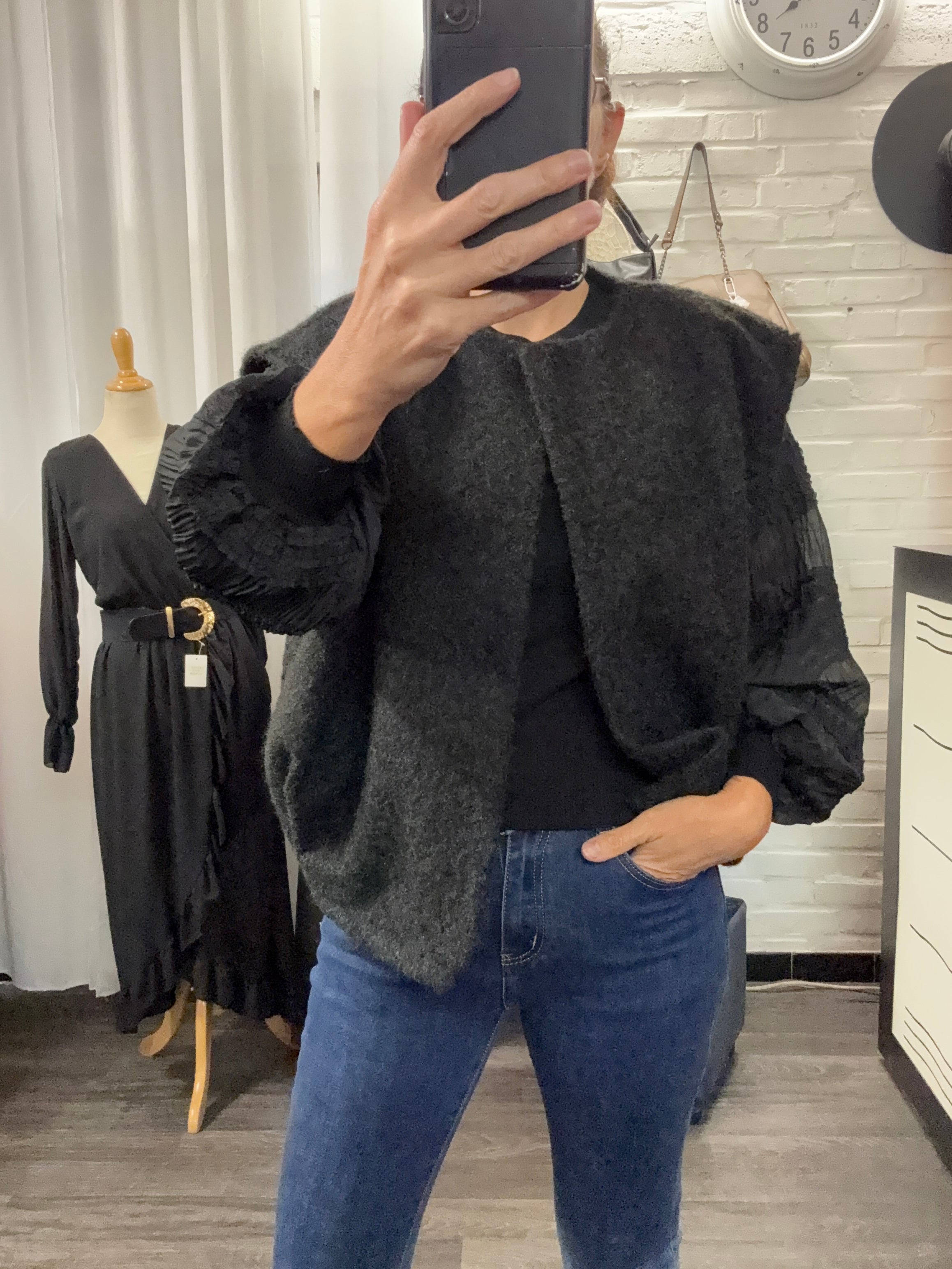 Veste polaire noir SANDY