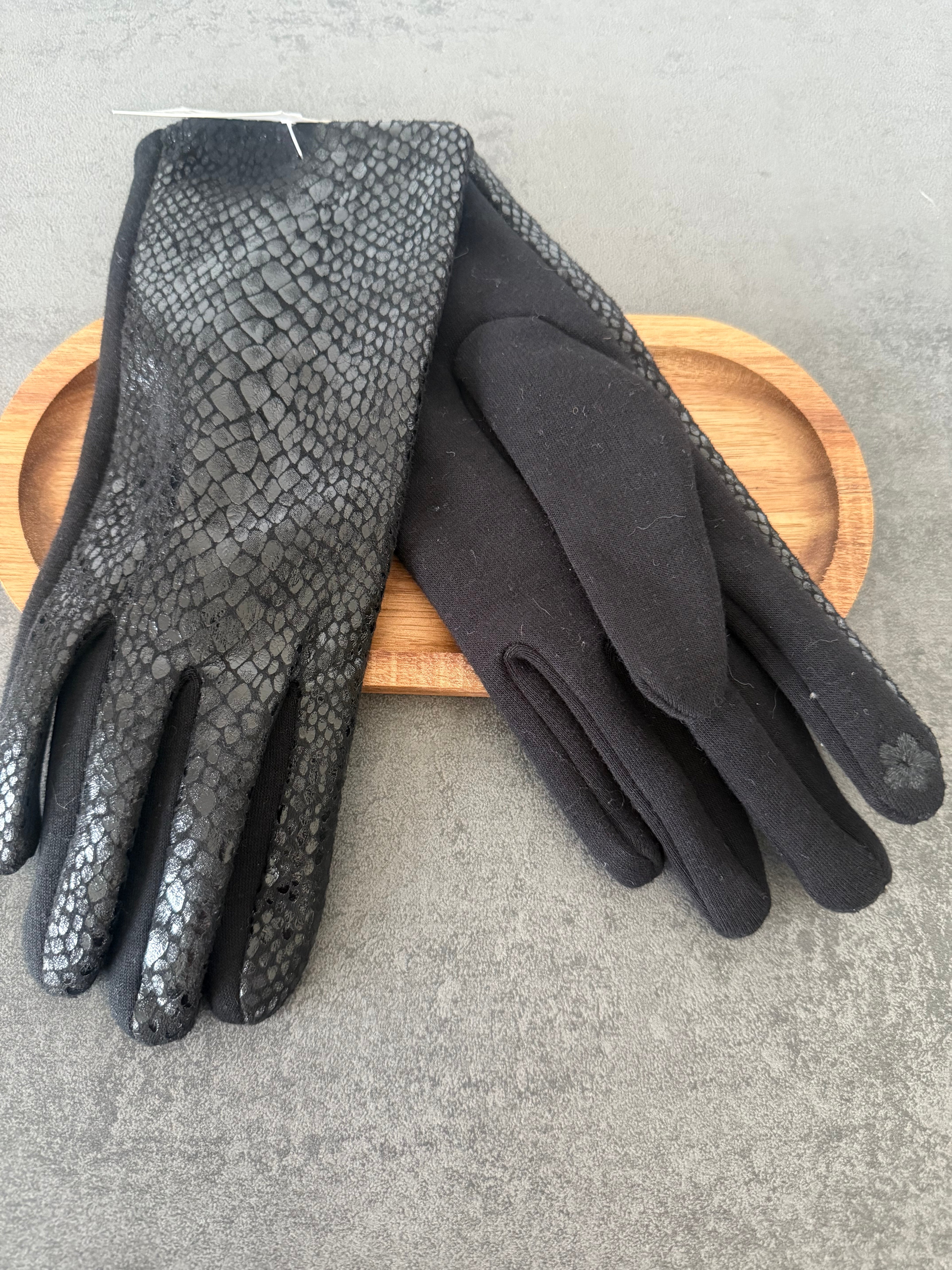 Paire de gants noir tactile DIVA