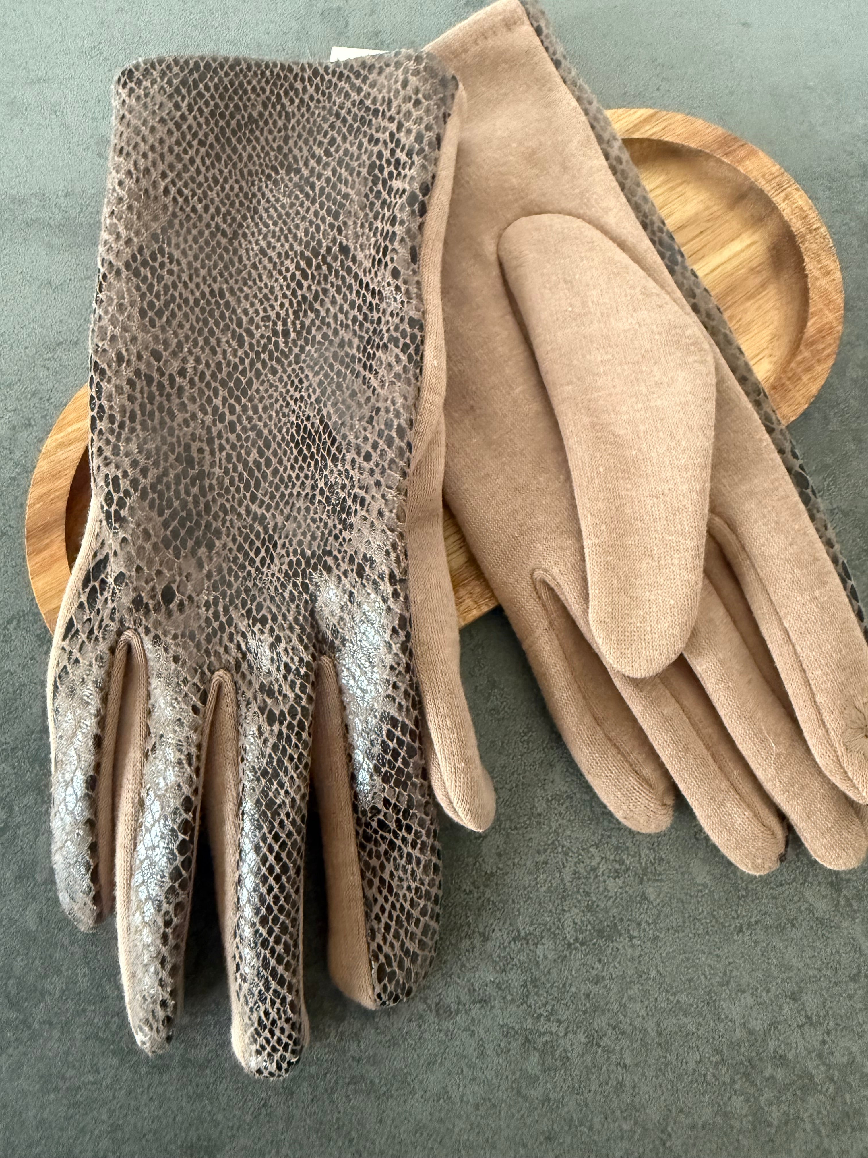 Paire de gants tactile camel DIVA
