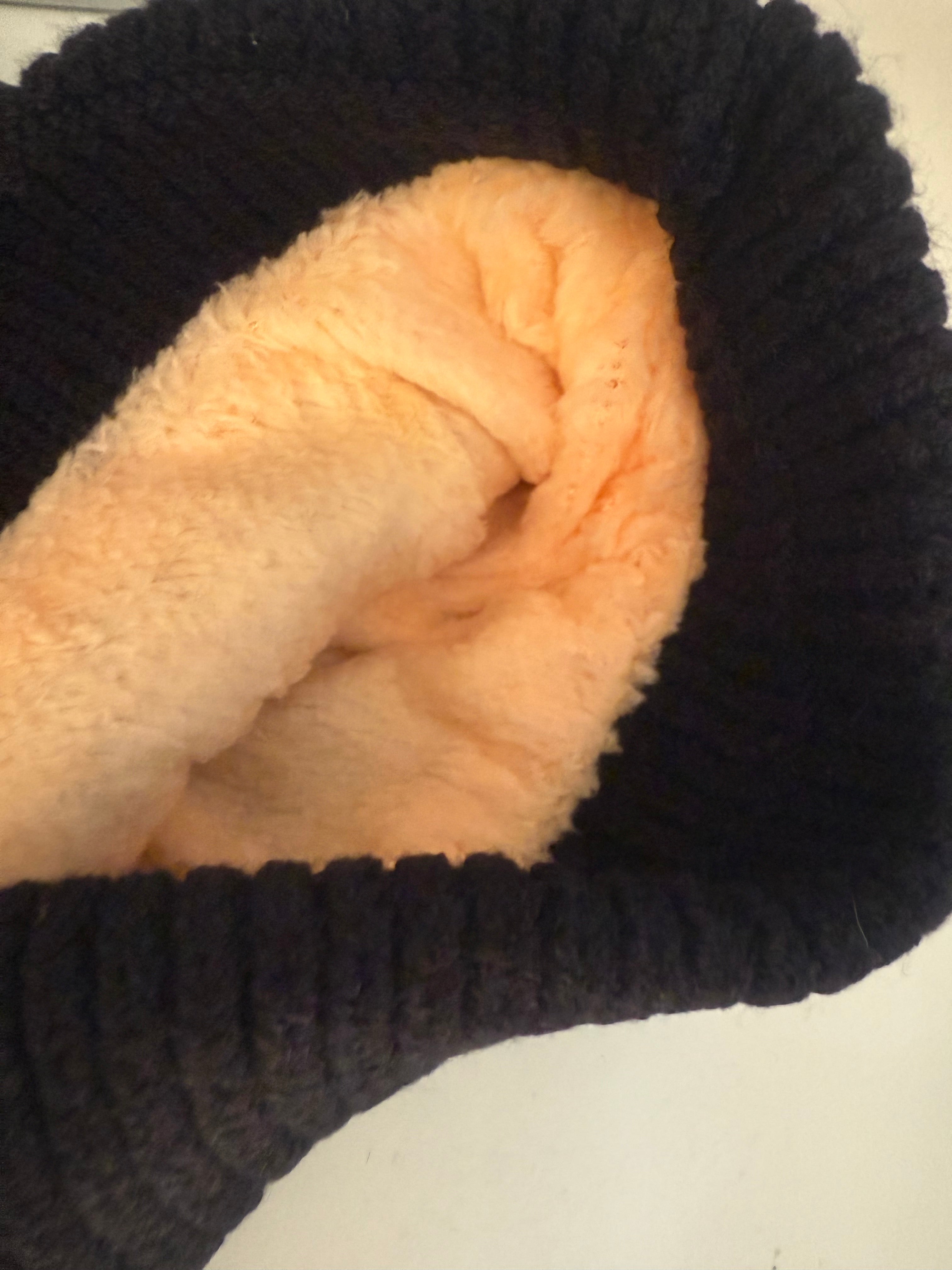 Bonnet pompier noir fourré SOLENE