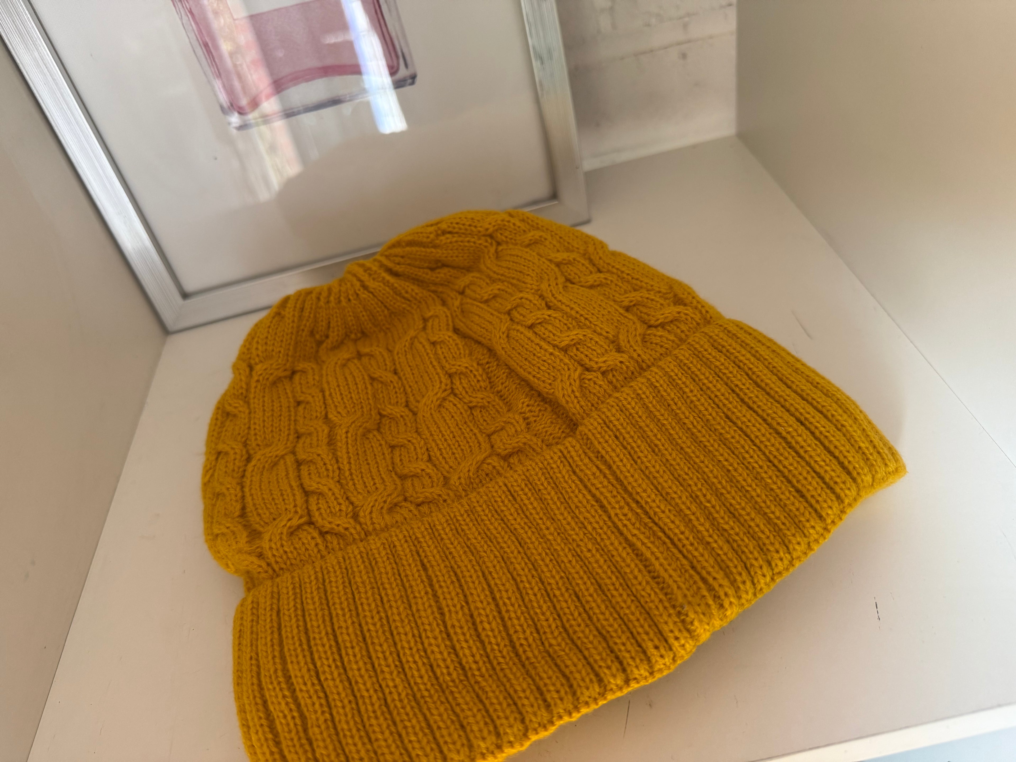 Bonnet fourré moutarde MAYA