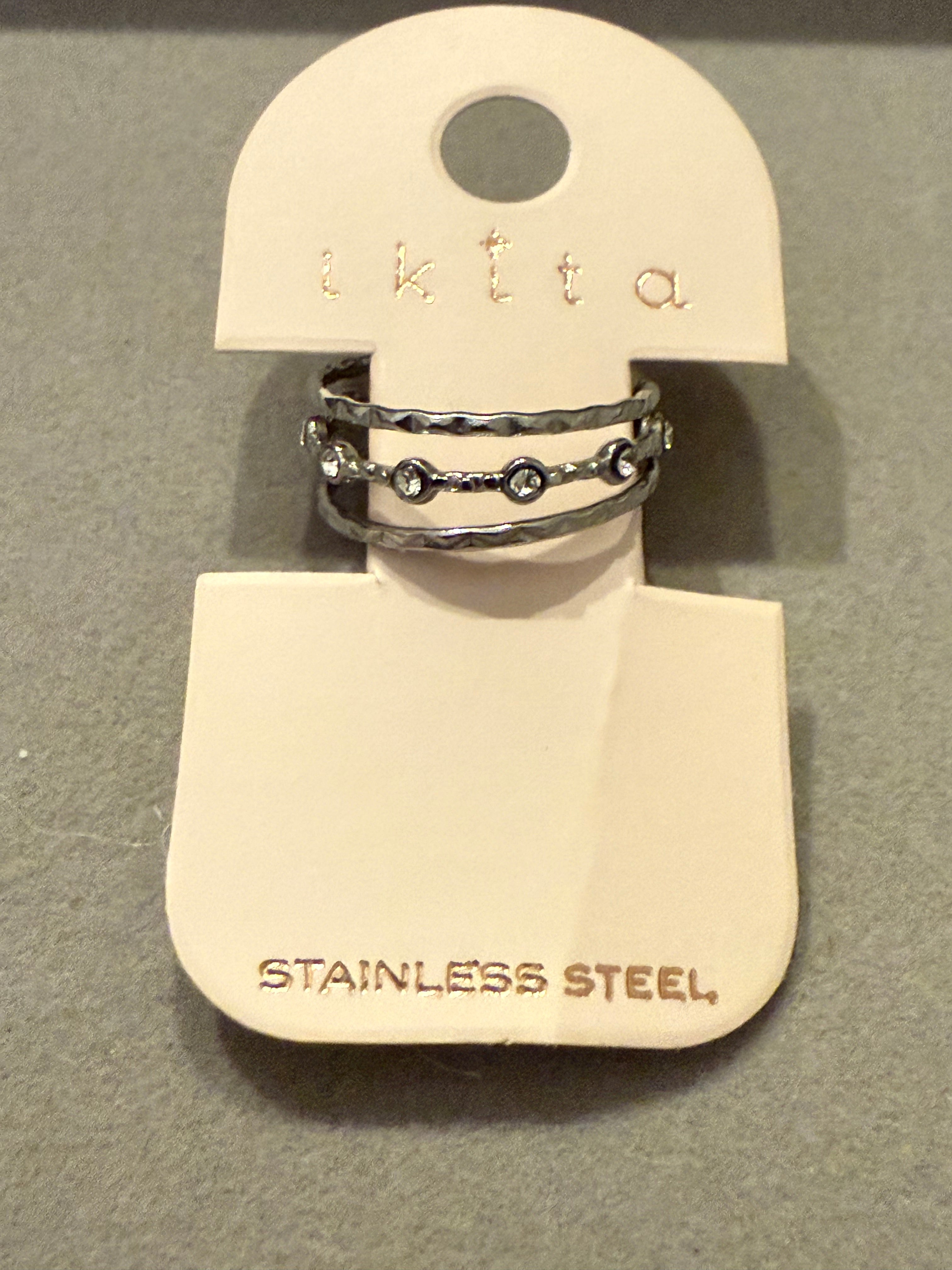 Bague acier strass IKITA. LYSA