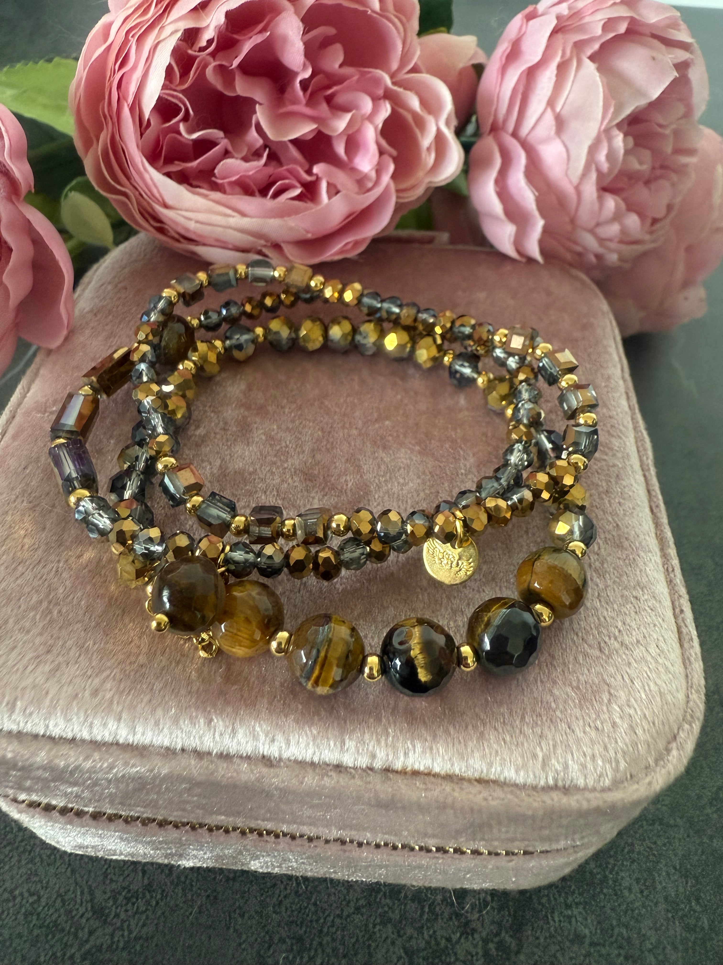 Bracelet acier 3 rangs LOUISE